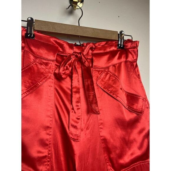 J. Crew Drapey Tie Cargo Pants in Rusty Brick Sz. 4 - Picture 4 of 7